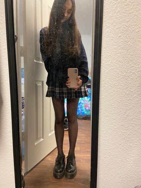 Pleated Skirt And Doc Martens Outfit, Platform Doc Martens Outfit Skirt, Low Doc Martens Outfit Aesthetic, Low Rise Platform Docs Outfits, Platform Doc Shoes Outfit, Doc Quad Outfit, Doc Martens 4061 Outfit, Doc Marten 8053 Platform Outfits, Quad Doc Martens Outfit