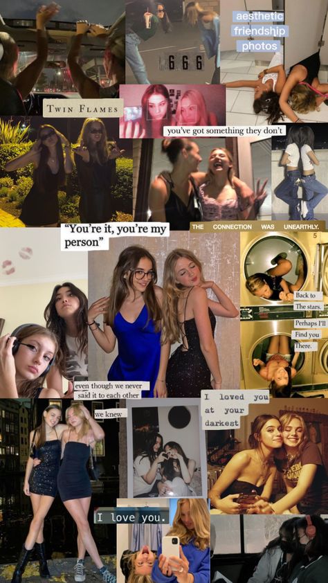 #vintage #bffs #iloveyou #ily #soulmates #collage #moodboard #togetherforever #promise Bff Collage, Best Friend Collage, Friendship Collage, Friends Collage, Collage Moodboard, Friendship Photos, Best Friendship, Together Forever, Aesthetic Collage