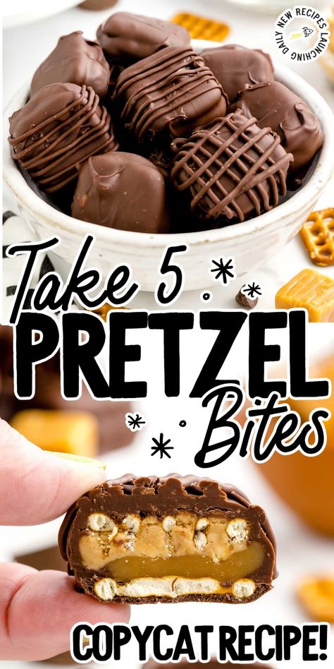 Pretzels Peanut Butter And Chocolate, Reese’s Take 5, Take 5 Candy Bites, Pretzel Buckeyes Recipe, Pretzel Carmel Turtles, Recipe Using Pretzels, Peanut Butter Cookie Cups With Pretzels, Pretzels Caramel And Chocolate, Carmel Pretzel Chocolate Bites