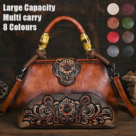 Category:Handbag,Crossbody Bag,Shoulder Bag; Embellishment:Embossed; Gender:Women's; Type:Boston Bag; Occasion:Daily,Party,Holiday; Material:PU Leather; Width:11; Height:20; Function:Lightweight,Multi Carry,Durable,Large Capacity; Pattern:Folk,Flower,Color Block; Listing Date:10/09/2023; Production mode:External procurement; Length:29 Fun Purses And Handbags, Small Purses And Handbags, Classy Purses, Fluffy Bag, Mens Crossbody Bag, Unique Purses, Genuine Leather Totes, Trendy Handbags, Leather Handbags Women