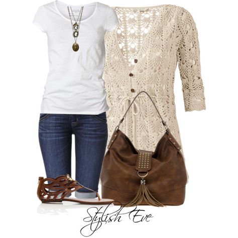 amal by stylisheve on Polyvore featuring Fat Face, AllSaints, Hudson Jeans, Forever 21 and New Look Stylish Eve Outfits, Adorable Clothes, Beige Crochet, Stylish Eve, Jeans Outfits, Easy Style, Fall Clothes, Fashion 101, Fashion Chic