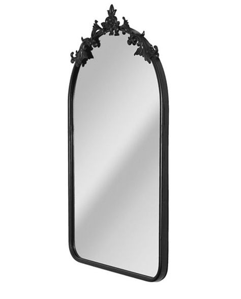 Gothic Decor Bedroom, Eclectic Maximalism, Accent Wall Mirror, Salon Suites, Arched Mirror, Metal Frame Mirror, Goth Home, Goth Home Decor, Goth Decor