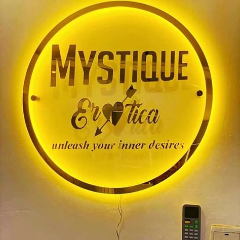 Shop Sign Board, Backlit Logo, Indoor Signage, Acrylic Signage, Neon Sign Shop, Interior Signs, Sign Materials, Shop Sign, Gown Styles