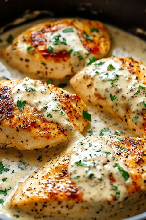 Creamy Ranch Chicken Ranch Chicken Healthy, Baked Ranch Chicken Breast, Chicken Ranch Recipes, Ranch Seasoning Chicken, Chicken Breast Pasta, Creamy Ranch Chicken, Ranch Recipes, Quick Dinner Options, Zesty Ranch