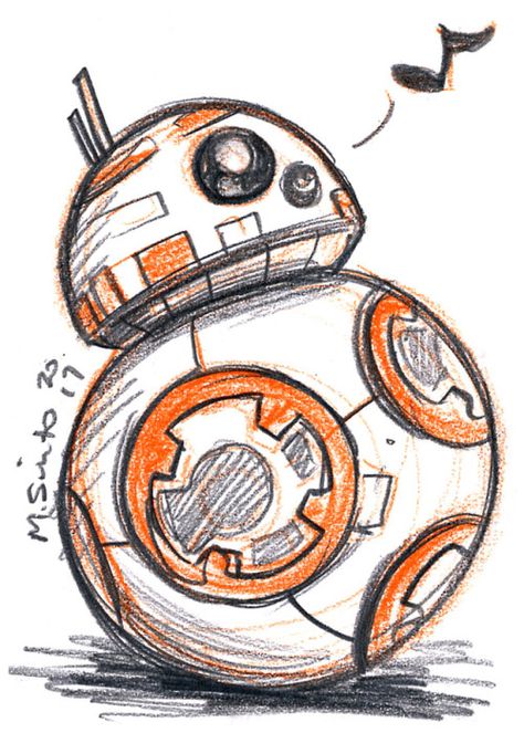 A.R.C.H.I.V.E., m-sciuto: Droid sketch cards …just some new... Bb 8, A Drawing, Star Wars