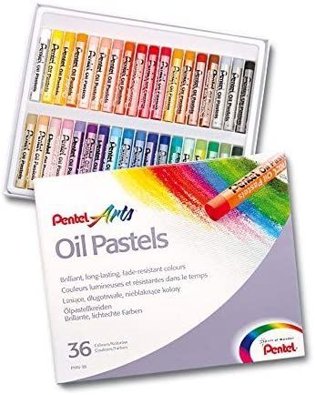 Pentel Oil Pastels - Set 36
for drawing artwork
Oil Pastels with a creamy softness - easy to use
Blend smoothly and easily for subtle shades, tints or colour mixtures
Brilliant fade-resistant colours
Apply directly to canvas, paper or other media for thick, thin, rough or smooth effects
Dilute with turps of mineral spirits for liquid-like application in order to blend and shade colours Pentel Oil Pastels, Pentel Art, Arte Quilling, Pastel Crayons, Mineral Spirits, Acrylic Board, Paper Board, Art Pastel, Chalk Pastels