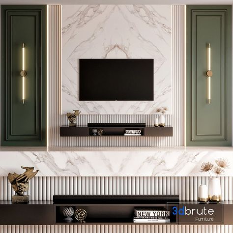 TV Wall 21 3d model Buy Download 3dbrute Modern Tv Wall Units For Bedroom, Tv Wall New Classic, Tv Unit For Master Room, Tv Wall Between Two Doors, Lowers Tv Unit Design, Partition Wall With Tv, Tv Design Wall Modern, Neoclassical Tv Wall Design, Office Tv Wall Design