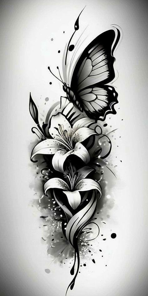 Woman Tattoo Design, Butterfly With Flowers, Butterfly Tattoos Images, Cover Up Tattoos For Women, Arm Sleeve Tattoos For Women, Rose Drawing Tattoo, Flower Tattoo Drawings, Butterfly Tattoos For Women, Woman Tattoo