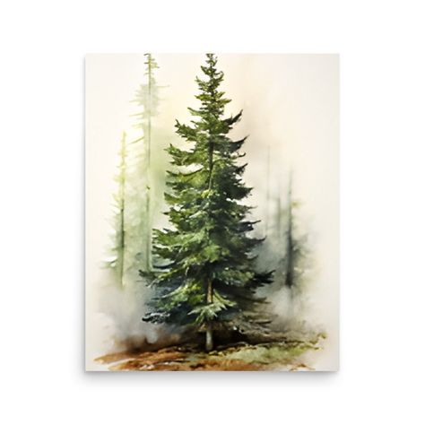 Pine Tree Painting Evergreen Tree Watercolor Art Print Pine Tree Wall Art Botanical Large Poster Farmhouse Wall Decor Neutral Wall Art  Art print from my watercolor painting Unframe 🎨 Title: " Pine Tree" 🎨 Art print from my original watercolor painting 🎨multiple sizes to choose from drop down menu 🎨 materials: high quality matte paper 🎨 shipping: high-quality protective packaging with tracking number 🎨 sell unframed - need to be framed.  🎨 Available Sizes: [Specify Sizes and Pricing, e.g. Evergreen Tree Watercolor, Sequoia Tree Art, Pine Tree Painting Acrylic, Painting Trees Acrylic, Evergreen Tree Painting, Evergreen Painting, Painting Pine Trees, Tree Painting Easy, Watercolor Pine Tree