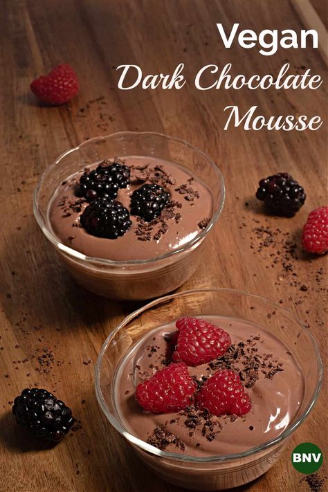 Vegan Dark Chocolate Mousse - Brand New Vegan Brownie Fudge, Dessert Squares, Cookie Brownie, Vegan Chocolate Mousse, Dark Chocolate Mousse, Plant Based Desserts, Vegan Dark Chocolate, Ninja Creami, Peanut Butter Powder