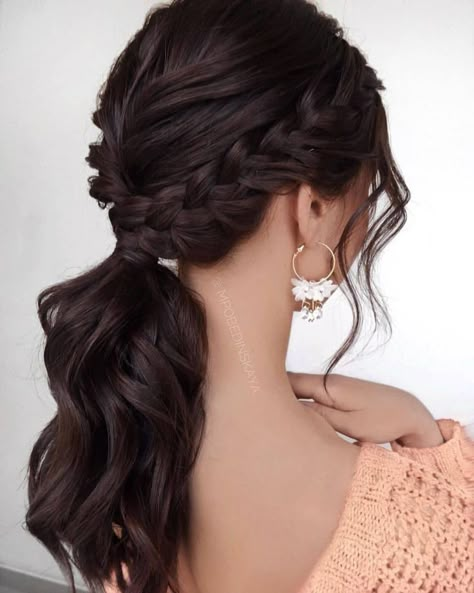 Very Easy Hairstyles, Hair Style On Saree, Saree Hairstyles, Simple Ponytails, Braided Hairstyle, Elegant Wedding Hair, Wedding Guest Hairstyles, Long Hair Wedding Styles, Best Wedding Hairstyles