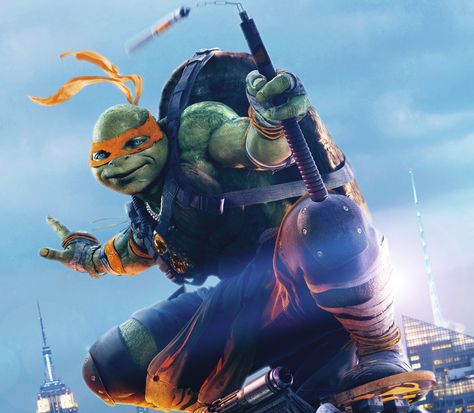 Michelangelo Ninja Turtle, Ninja Turtles 2014, Tmnt Wallpaper, Ninja Turtles 2, Turtle Wallpaper, Tmnt Mikey, Movie Poster Frames, Ninja Turtles Movie, Tmnt Movie