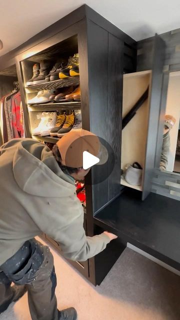 Walk In Closet With Hidden Safe, Hidden Storage Closet, Space Saving Walk In Closet, Secret Compartment Furniture Hiding Places, Hidden Storage Ideas For Small Spaces, Secret Safe Ideas, Closet Safe Ideas, Hidden Safe In Closet, Secret Rooms In Houses Hidden Spaces