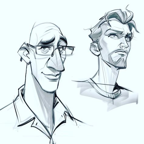 Imagination sketches for the night! #charactersesign #conceptart #drawing #caricature #imagination #sketches #doodles #gottogetbetter… | Instagram Character Design Heads, Expressive Character Design, Face How To Draw, Stylized Character Design Sketch, Cartoon Art Style Reference, Worried Face Drawing, Cartoons Characters Drawing, Cartoon Portrait Sketches, How To Draw Cartoon