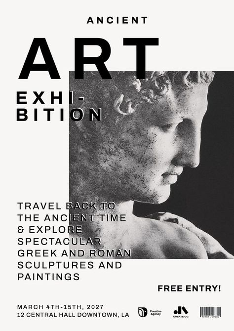 Art Exhibit Poster Design, Ancient Poster Design, Museum Graphic Design Exhibitions, Art Museum Poster Design, Sculpture Exhibition Poster, Art Gallery Graphic Design, International Poster Design, Graphic Design Exhibition Poster, Event Posters Graphic Design