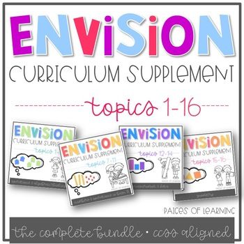 <p>Do you ever find yourself wishing that your math curriculum had just a little more meat to it? "Big Box" curriculums have a lot of great stuff going on, but they often leave teachers wishing they had more to support the learning needs of their students.</p><p></p><p>This product was designed to supplement the first grade EnVision math curriculum. Within this product, you will find two print and go, engaging, and CCSS-aligned practice pages for each lesson from EnVision math topics 1-16 (exclu Envision Math 1st Grade, 3rd Grade Envision Math, Envision Math 3rd Grade, Envision Math First Grade, Guided Math Stations, First Grade Curriculum, Envision Math, 1st Grade Activities, Math 2