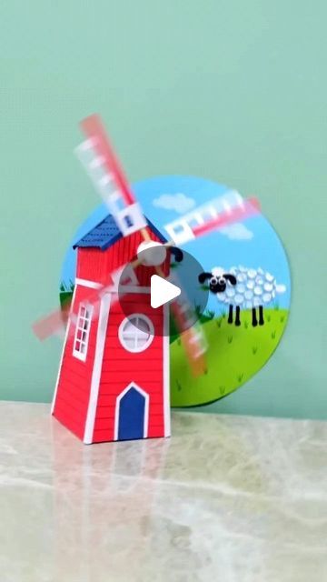 Dutch Windmill Craft, Windmill Science Project, Diy Windmill For Kids, Wind Mills Diy Ideas For Kids, Diy Windmill How To Make, Diy Wind Mill, Windmill Craft For Kids, Wind Mills Diy Ideas, Paper Windmill For Kids