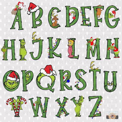 Christmas Alphabet Letters Perfect for christmas-themed designs, greeting cards, shirt, crafts, holiday-themed projects, and festive decorations. #christmasletter #christmasalphabet #christmasfont #holidayfont Grinch Letters, Christmas Alphabet Letters, Christmas Fonts Alphabet, Christmas Fonts Free, Shirt Crafts, Holiday Fonts, Christmas Letters, Letters Png, Christmas Alphabet