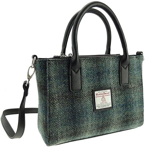 Amazon.com: Women's Harris Tweed Small Tote Bag Brora (Moss Green) : Clothing, Shoes & Jewelry Tweed Bag, Tartan Design, Small Tote Bag, Handbag Patterns, Scottish Heritage, Jute Bags, Large Shoulder Bags, Harris Tweed, Small Tote