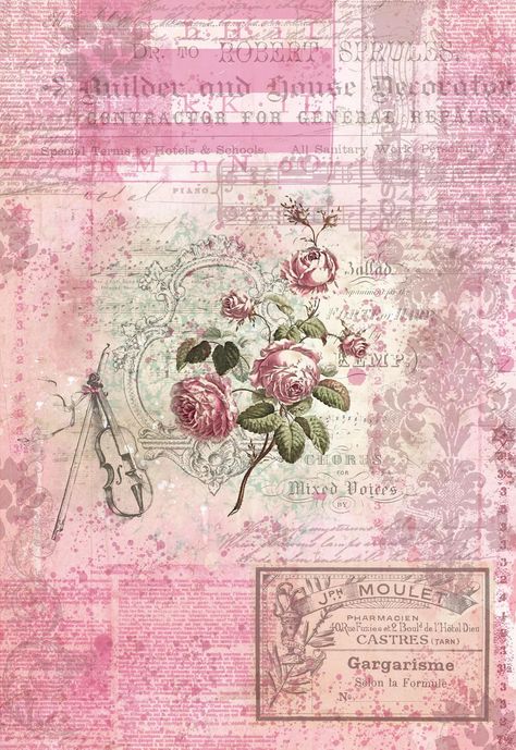 Pink Flower Journal Papers Vintage Junk Journal Papers - Etsy Hungary Soft Pink Vintage Aesthetic, Pink Printable Paper, Aesthetic Pink Designs For Journals, Pink Journal Printable, Coquette Scrapbook Printable, Pink Vintage Ephemera, Printable Scrapbook Paper Aesthetic Pink, Coquette Journal Printables, Notes Aesthetic Background