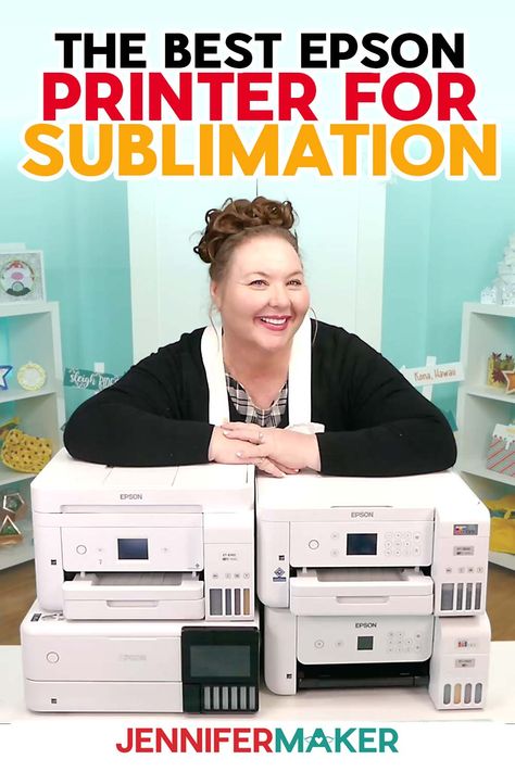 Learn what Epson printer for sublimation I recommend and why! Check out JenniferMaker's latest post to learn about the best Epson printer for sublimation. Epson Printer For Sublimation, Diy Earrings For Beginners, Printer For Sublimation, Epson Ecotank Printer, Paper Picture Frames, Jennifer Maker, Diy Shadow Box, Epson Printer, Sublimation Printer