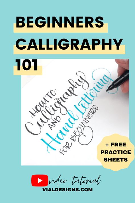 Beginning Hand Lettering, Free Hand Lettering Worksheets, Left Hand Calligraphy For Beginners, How To Learn Hand Lettering, Calligraphy How To Tutorials, Calligraphy Tools For Beginners, Calligraphy Videos For Beginners, Learning Caligraphy Alphabet, Practice Calligraphy Hand Lettering