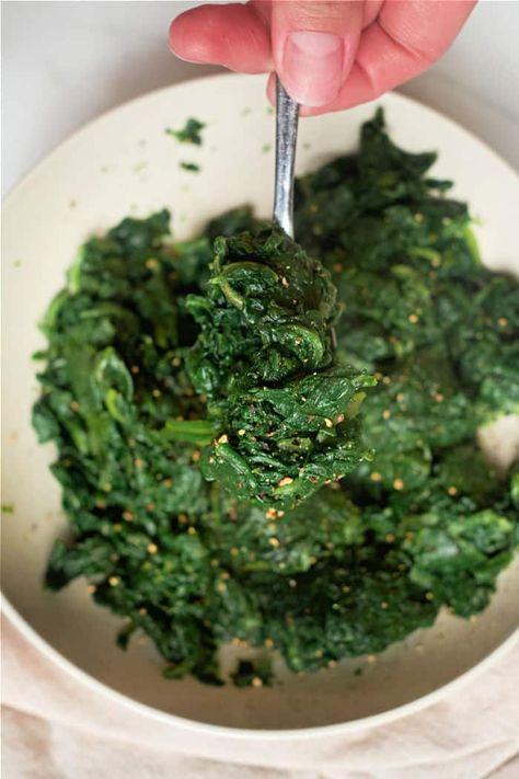 How to cook frozen spinach is here! 3 easy ways including air fryer frozen spinach that is super fast and simple. Healthy side dish we love. How To Cook Frozen Spinach, Frozen Spinach Recipes Sides, Spinach Recipes Side, Frozen Spinach Recipes, Spinach Dip Cold, Spinach Recipes Healthy, Spanakopita Recipe, Spinach Casserole, Spinach Dip Recipe