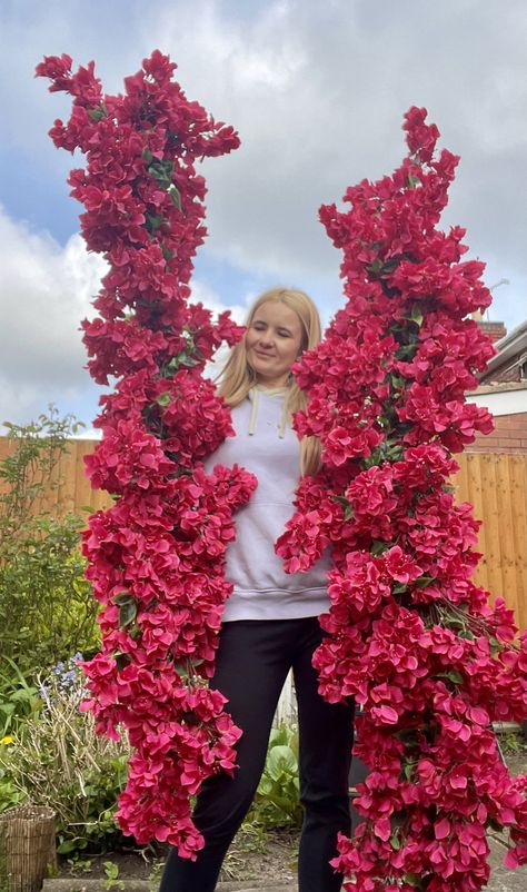 shop now! Artificial Bougainvillea, Bougainvillea Tree, Flower Installation, Floral Swag, Magenta Pink, Bougainvillea, Flower Garlands, Backyard Decor, Decoration Design