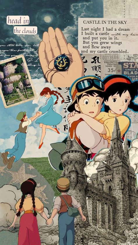 castle in the sky | studio ghibli Castle Of The Sky, Studio Ghibli Characters Wallpaper, Studio Ghibli Castle In The Sky, Studio Ghibli Sky, Castle In The Sky Fanart, Castle In The Sky Pazu, Castle In The Sky Art, Castle In The Sky Wallpaper, Studio Ghibli Wallpaper Aesthetic