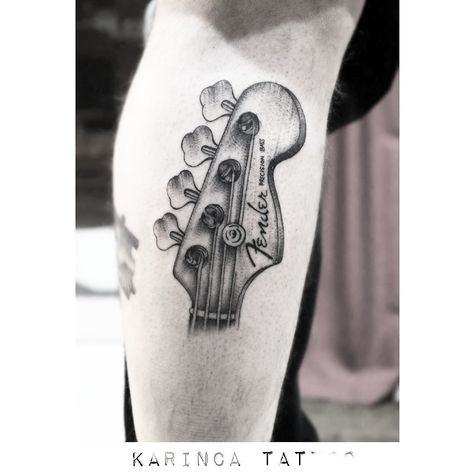 Rodriguez Tattoo, Fender Precision Bass Guitar, Wrench Tattoo, Fender Precision Bass, Guitar Tattoo, Boho Art Drawings, Guitar Lovers, Music Tattoo, Top Tattoos