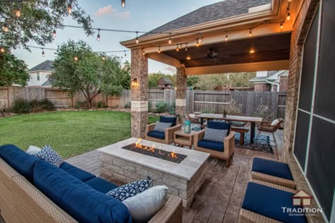 Outdoor Patio Ideas With Fire Pit Gazebo, Outdoor Deck With Fire Pit, Patio Expansion Ideas, Covered Patio With Hot Tub And Fire Pit, Covered And Uncovered Patio, Back Patio Remodel, Covered Patio And Fire Pit, Covered Patio Fire Pit Ideas, Patio Extension Ideas With Fire Pit