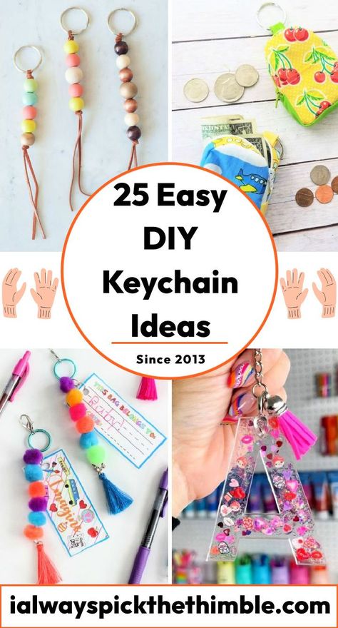 Backpack Charms Diy Zipper Pulls, Bead Key Chains For Kids, Key Chain Crafts Ideas, Carabiner Keychain Ideas, Homemade Keychains Diy How To Make, Diy Bag Charms How To Make, Diy Key Rings Handmade Gifts, How To Make Keyrings, Keychains To Make And Sell