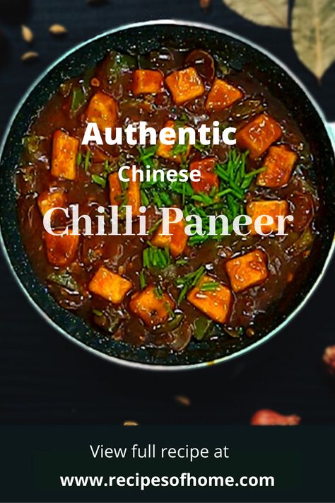 Chili paneer Paneer Chilli Recipes Gravy, Chili Paneer Recipe, Fusion Foods, Chilli Paneer Recipe, Paneer Gravy Recipe, Masala Corn, Chili Paneer, Paneer Gravy, Chinese Dishes Recipes