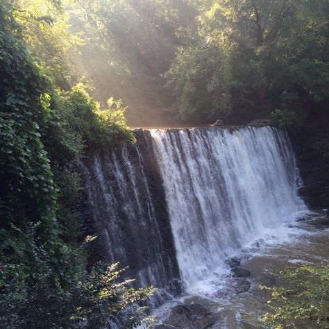 The waterfall at Roswell Mill, Roswell, Georgia Roswell Georgia, Niagara Falls, Georgia, Natural Landmarks, Water, Photography, Travel, Quick Saves, Nature