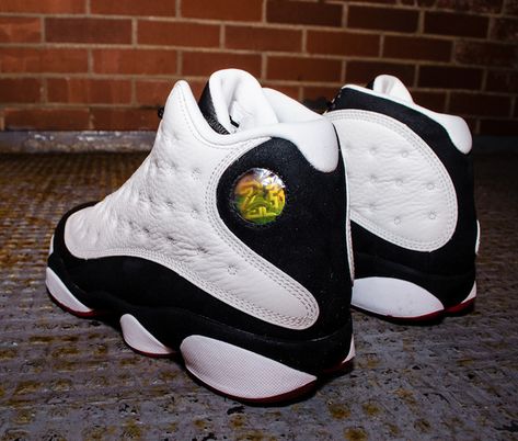 Air Jordan 13 Retro - White/Varsity Red-Black | Complex Men Shoes Casual Loafers, Retro 13 Jordans, Basket Shoes, Fancy Sneakers, Jordan Xiii, Mens Shoes Casual, Men Shoes Casual, Estilo Cholo, Unique Tools