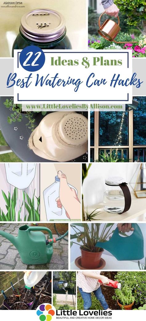 22 DIY Watering Can Projects - Best Watering Can Hacks 2022 Diy Water Can, Diy Watering Can Homemade, Watering Can Ideas, Diy Watering Can, Can Projects, Watering Bulbs, Diy Bucket, Plant Watering Can, Small Watering Can