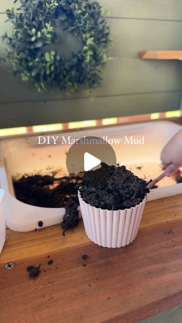 Teachingbythemountains on Instagram: "⬇️Recipe Below !⬇️ Happy Mud Kitchen play!☀️

The EASIEST mud kitchen recipe anyone can make! 

It's SOFT, IT's FLUFFY , it's MESSY & the kids will LOVE IT ! 

🌿My kids call it MARSHMALLOW MUD ! 

All you need is:

🌿Dirt (we just grabbed about 1 cup from our garden) 

🌿Warm Water

🌿Shaving Cream! 

I just poured about 1/4 of warm water 💦 + added a big blob of shaving cream &&&&&& my little mixed it allllll up! 

You can't mess up this recipe , there is no right or wrong measurements! 

🧁Cupcake Bio Molds (SO perfect for mud kitchen play) @nature.based.toys 

🌿Mud Kitchen (ours is in the color Sage!) @woodnpoppy 🤩

#outdoorplay #mudkitchen #mudkitchenideas #targetfind #mudkitchenplay #toddleractivities  #outdoorsensoryplay #sensoryplayideas  #ki Right Or Wrong, Mud Kitchen, Kitchen Recipe, Shaving Cream, Mess Up, Kitchen Recipes, Toddler Activities, 1 Cup, Warm Water