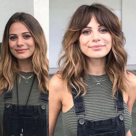 Collarbone Length Hair, Medium Length Hair With Layers, Bangs With Medium Hair, Long Layered Haircuts, Shag Hairstyles, Hair Appointment, Short Hair With Bangs, Feathered Hairstyles, Curtain Bangs