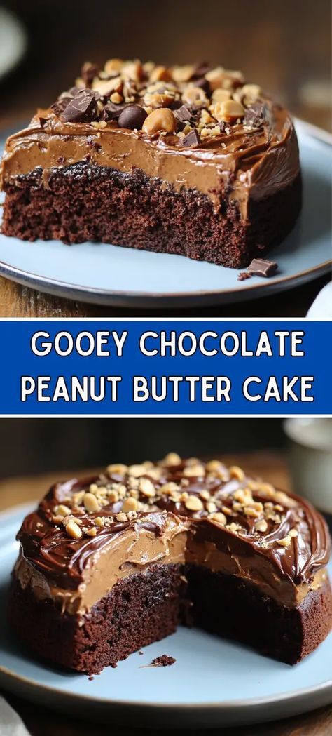 Gooey Chocolate Peanut Butter Cake Chocolate Peanut Butter Torte, Chocolate Peanut Butter Cake Recipe, Peanut Butter Fudge Cake, Peanut Butter Chocolate Cake, Chocolate Cake With Peanut Butter, Chocolate Cake Mix Recipes, Peanut Butter Sheet Cake, Chocolate Peanut Butter Desserts, Chocolate Peanut Butter Cake