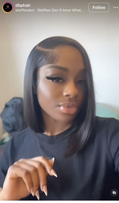 Natural Hair Bob Cut, Natural Hair Bob, Pixie Cut Short, Black Bob Hairstyles, Sleek Ponytail Hairstyles, Bob Cut Wigs, Frontal Wig Hairstyles, Black Bob, Quick Weave Hairstyles