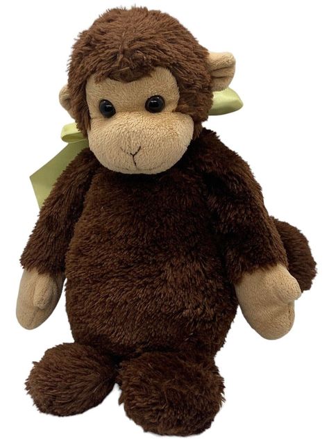 Brown Monkey Plush Toy by Bearington Bears 10" Sitting Soft Bananas Bean Bottom Bearington Bears, Toy Monkey, Monkey Gifts, Casting Kit, Vintage Props, Monkey Plush, Monkeys Funny, Vintage Plush, Stuffed Toy