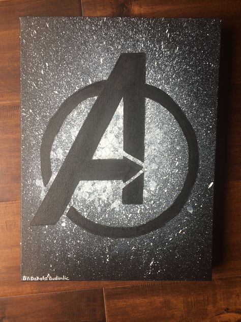 Marvel Simple Painting, Avengers Painting Ideas Easy, Avengers Easy Painting, Marvel Paintings Easy Canvases, Avengers Canvas Painting Easy, Simple Marvel Paintings, Marvel Easy Painting, Avenger Paintings Easy, Canvas Painting Ideas Marvel