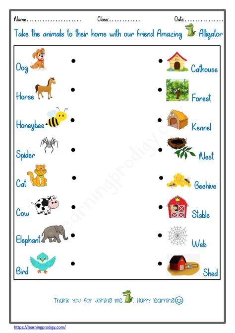 Homes Of Animals Worksheet, Worksheet Science For Kindergarten, Science Worksheets For Grade 1, Nursery Syllabus, Sounds Worksheet, Habitat Activities, Animals And Their Homes, Geometry Projects, Kindergarten Phonics Worksheets