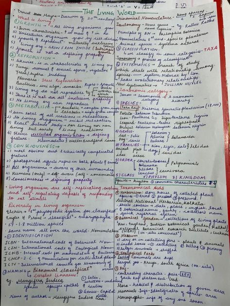 The living world|Short notes | NEET | Biology in 2022 | Study flashcards, Science notes, Neet notes How To Study Ncert Biology, Short Notes Aesthetic, Ncert Notes For Neet, Chemistry Short Notes Class 11, Neet Syllabus 2023, Organic Chemistry Class 11 Notes, How To Make Short Notes For Studying, Bio Notes Class 11, Ncert Biology Class 11 Notes