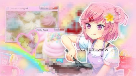 This edit was made by me (virtual_mew)! ୨୧ don't repost! ﹒★﹒#cutecore #kawaiicore Cutecore Ipad Wallpaper, Cutecore Wallpaper Laptop, Cutecore Wallpaper Ipad, Cutecore Header, Cutecore Banner, 2000s Phone, Cutecore Edit, How To Make Banners, Cute Banners