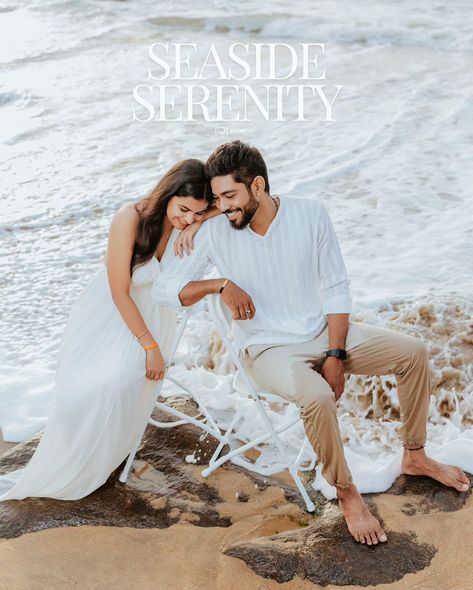 Embracing the tranquil whispers of the sea breeze and the timeless beauty of the ocean, Thiyagu and Seshma found solace in the enchanting backdrop of our seaside serenity pre-wedding photoshoot captured beautifully by StudioClickz. 🌊💍✨ . #SeasideSerenity #LoveCaptured #PreWeddingShoot #StudioClickz #OceanLove #CoastalRomance #ForeverTogether #BeachVibes #RomanticGetaway #WeddingPhotography #LoveOnTheCoast #StudioClickzLove #StudioClickzCaptures #StudioClickzMagic #studioclickz_by_kirubakrishnan Pre Wedding Photoshoot Outdoor Beach, Chair Poses, Pre Wedding Photoshoot Beach, Photoshoot Outdoor, Pre Wedding Photoshoot Outfit, Chair Pose, Pre Wedding Photoshoot Outdoor, Pre Wedding Poses, Couple Pose