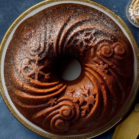 Gingerbread Bundt Cake, Gingerbread Cake, Bundt Cakes Recipes, Bundt Pan, Nordic Ware, Coconut Cake, Tasty Treats, Taste Of Home, Desert Recipes