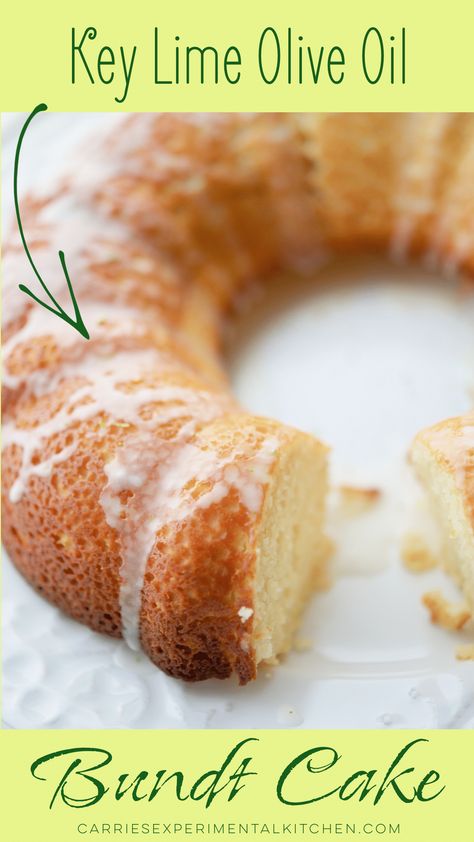 Indulge in the perfect combination of tangy key lime and rich olive oil with this moist and flavorful bundt cake recipe. #cake #dessert #oliveoilcake #keylime Olive Oil Bundt Cake, Key Lime Bundt Cake, Oil Cake Recipe, Key Lime Recipes, Olive Oil Cake Recipe, Bundt Cake Recipe, Lime Recipes, Recipe Cake, Oil Cake