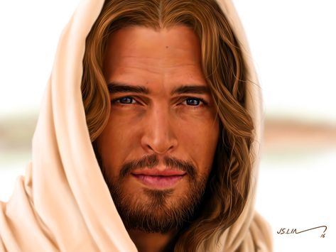 ArtStation - Diogo Morgado in the film Son of God, Jinsung Lim Jesus Smiling, Jesus Son Of God, Jesus Mother, Jesus Drawings, Jesus Loves Us, Jesus Christ Artwork, Church Pictures, I Love You God, Jesus Photo