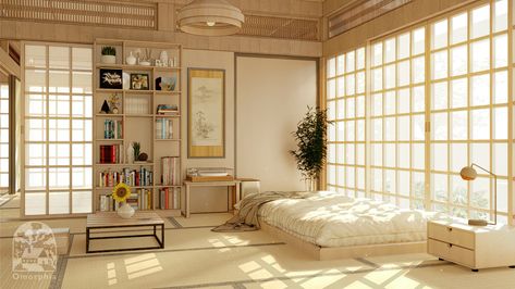 Japan Bedroom, Bedroom Japanese Style, Japanese Style Bedroom, Japanese Apartment, Japanese Bedroom, Japanese Home Design, Japanese Style House, تصميم داخلي فاخر, Japanese Room